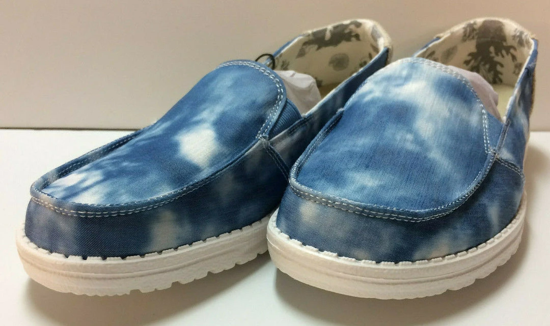 Hey Dude Wendy Lena Tie Dye Blue Women's Lightweight Slip On Casual Shoe Comfort Hey Dude Shoes 2 Hey Dude Wendy Lena Tie Dye Blue Women's Lightweight Slip On Casual Shoe Comfort Hey Dude Shoes
