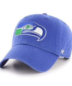 ’47 Seattle Seahawks '47 Brand NFL Clean Up Adjustable Strapback Hat Dad Cap Legacy