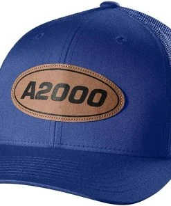 Wilson A2000 Leather Patch Baseball Snapback Mesh Back Snapback Hat Cap USA