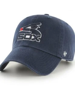 ’47 Chicago White Sox '47 Brand MLB Clean Up Adjustable Strapback Hat Dad Cap Retro