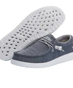 Hey Dude Wally Free Storm Men's Shoe Comfortable Lightweight Slip On Casual Shoe Hey Dude Shoes