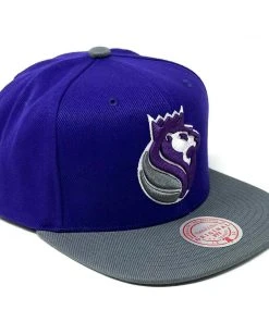 2022 Sacramento Kings Mitchell & Ness NBA Snapback Hat Flat Brim Adjustable Cap