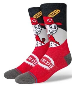 2022 Cincinnati Reds Stance MLB Mr. Redlegs Mascot Socks Large Men's 9-13