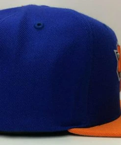 New York Knicks Mitchell & Ness NBA Snapback Hat 2Tone Flat Brim Adjustable Cap