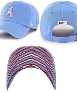 ’47 Houston Oilers '47 Brand X Zubaz NFL Clean Up Adjustable Strapback Hat Dad Cap