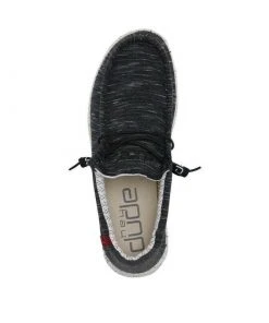 Hey Dude Shoes Hey Dude Wally Stretch Fleece Black Brick Men's Shoes Lightweight Slip On Casual