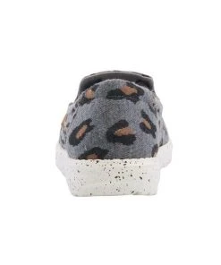 Hey Dude Wendy Misty Charcoal Cheetah Women's Lightweight Slip On Casual Shoe Hey Dude Shoes 10 Hey Dude Wendy Misty Charcoal Cheetah Women's Lightweight Slip On Casual Shoe Hey Dude Shoes