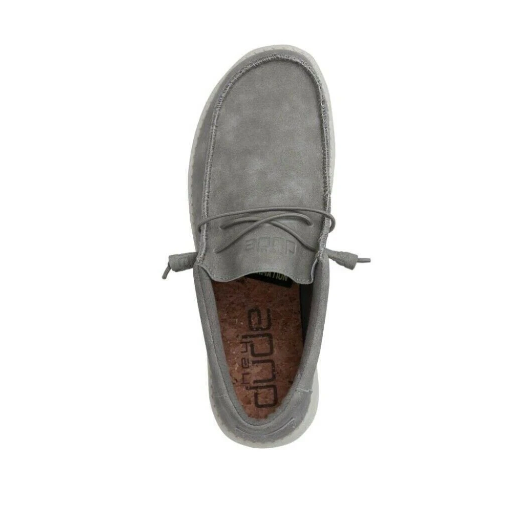 Hey Dude Wally Recycled Leather Grey Men's Shoes Comfortable Lightweight Casual Hey Dude Shoes 6 Hey Dude Wally Recycled Leather Grey Men's Shoes Comfortable Lightweight Casual Hey Dude Shoes