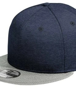 New Era 9FIFTY Shadow Heather Striped Flat Brim Snapback Hat Cap - Blank 950