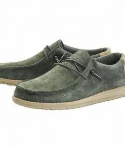 Hey Dude Shoes Hey Dude Wally Suede Musk Men's Shoes Comfortable Lightweight Slip On Casual