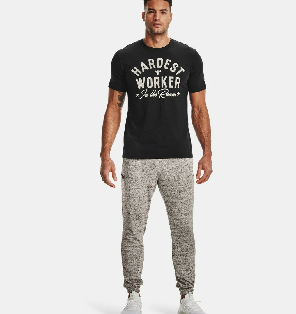 Under Armour Mens UA Project Rock Hardest Worker T-Shirt Dwayne "Rock" Johnson 1 Under Armour Mens UA Project Rock Hardest Worker T-Shirt Dwayne "Rock" Johnson