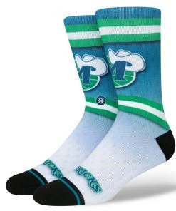 Dallas Mavericks Stance NBA HWC Fader Hardwood Classics Crew Socks L Men 9-13