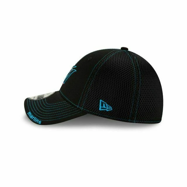 2022 Miami Marlins M New Era MLB Neo 39THIRTY Stretch Fit Flex Mesh Back Cap Hat 4 2022 Miami Marlins M New Era MLB Neo 39THIRTY Stretch Fit Flex Mesh Back Cap Hat
