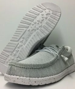 Hey Dude Wally Sox Stone White Lightweight SlipOn Casual Comfortable Men's Shoes