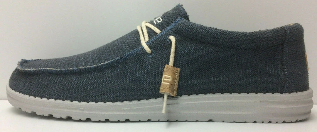 Hey Dude Wally Eden Navy Men's Shoes Comfortable Lightweight Slip On Casual Shoe 3 Hey Dude Wally Eden Navy Men's Shoes Comfortable Lightweight Slip On Casual Shoe