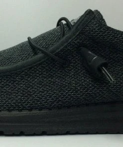 Hey Dude Wally Sox Micro Total Black Lightweight Slip On Casual Men's Shoes 8 Hey Dude Wally Sox Micro Total Black Lightweight Slip On Casual Men's Shoes