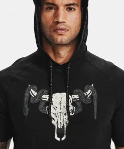 Under Armour Mens UA Project Rock Terry Snake Short Sleeve Hoodie Dwayne Johnson