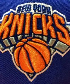 New York Knicks Mitchell & Ness NBA Snapback Hat 2Tone Flat Brim Adjustable Cap