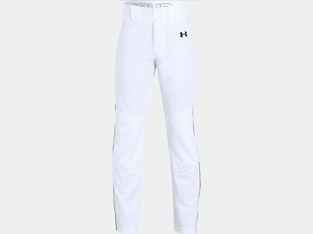 Under Armour Boys White W/ Black Piped UA Utility Relaxed Baseball Youth Pants 3 Under Armour Boys White W/ Black Piped UA Utility Relaxed Baseball Youth Pants