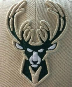 Milwaukee Bucks Mitchell & Ness NBA Snapback Hat 2Tone Flat Brim Adjustable Cap