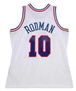 1992 NBA All-Star Game Dennis Rodman #10 Mitchell & Ness White Authentic Jersey