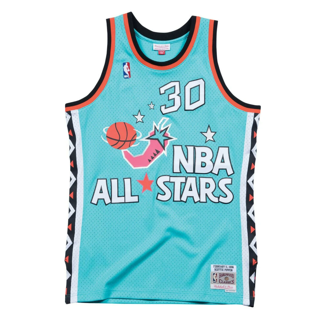 1996 NBA All-Star Game Scottie Pippen #30 Mitchell & Ness Teal Authentic Jersey 3 1996 NBA All-Star Game Scottie Pippen #30 Mitchell & Ness Teal Authentic Jersey