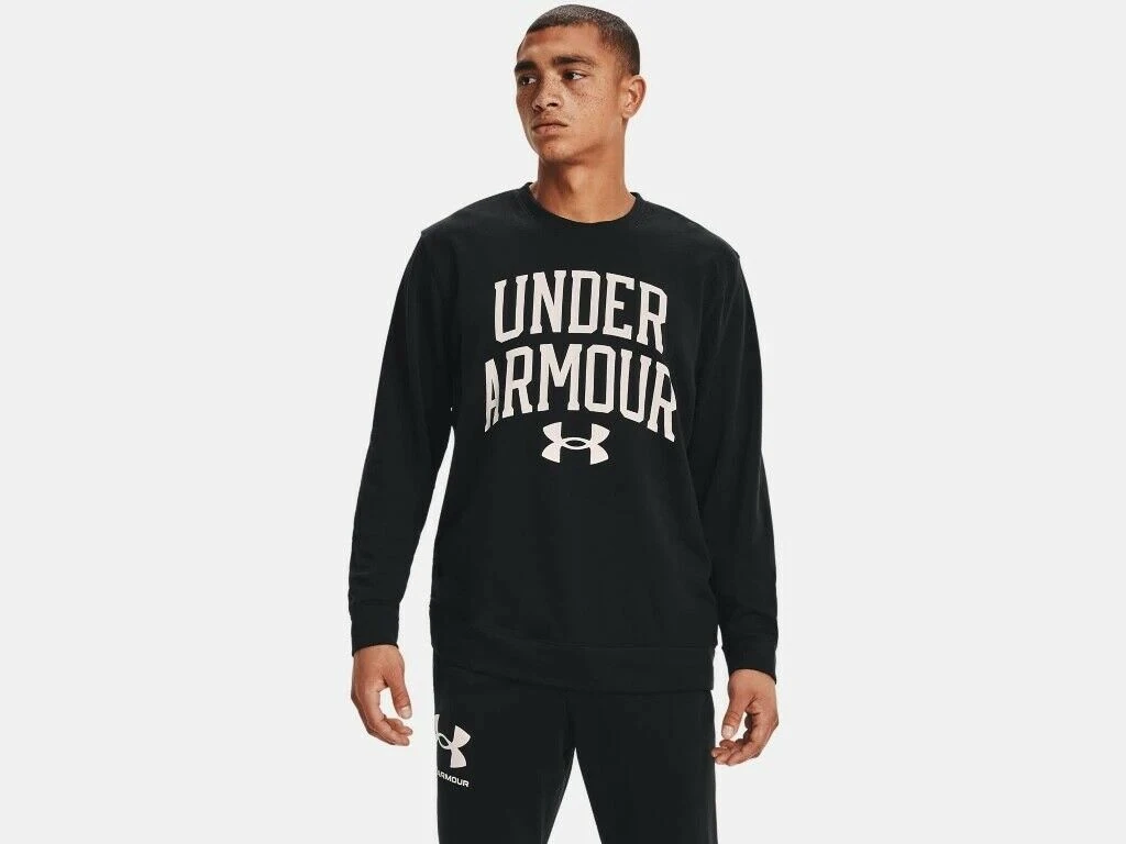 Under Armour Men's UA Rival Terry Crew Big Logo Sweatshirt Pullover 1 Under Armour Men's UA Rival Terry Crew Big Logo Sweatshirt Pullover