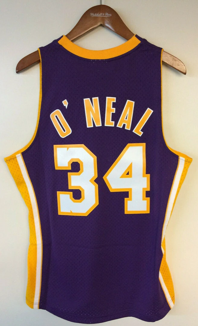 Shaquille O'Neal Los Angeles Lakers LA Mitchell & Ness NBA Authentic Jersey Shaq 2 Shaquille O'Neal Los Angeles Lakers LA Mitchell & Ness NBA Authentic Jersey Shaq