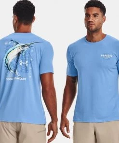 Under Armour Men's UA Fish Marlin Waterblur Short Sleeve Graphic T-Shirt SS Tee