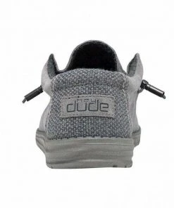 Hey Dude Wally Suede Ash Men's Shoes Comfortable Lightweight Slip On Casual Shoe