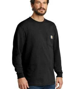 Carhartt Workwear Pocket Long Sleeve T-Shirt K126 Heavyweight Jersey Knit Tee