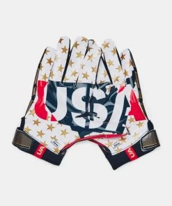 2022 Under Armour Mens UA F8 Novelty Football Receivers And Running Backs Gloves