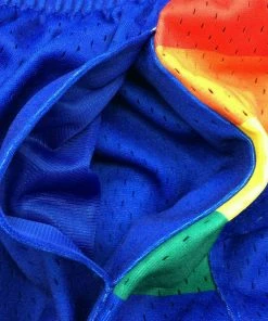 Denver Nuggets Mitchell & Ness NBA Authentic Swingman Men's Mesh Shorts Rainbow