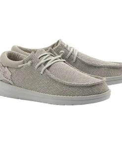 Hey Dude Wendy Polly Sox Mirage Grey Lightweight Women's Shoes Slip On Casual Hey Dude Shoes