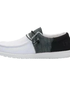 Hey Dude Wally Sox Funk Black Ice Men's Shoes Comfortable Lightweight Slip On Hey Dude Shoes