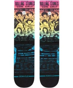 Stance The Rolling Stones Some Girls Rock FEEL360 Crew Socks Large Men's 9-13