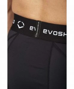EvoShield Men's 3/4 Sliding Tights Slider Shorts Baseball/Softball Padded Black