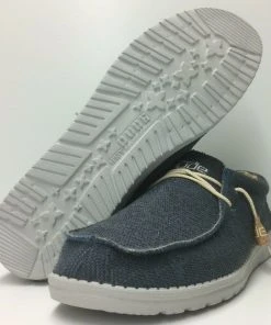 Hey Dude Wally Eden Navy Men's Shoes Comfortable Lightweight Slip On Casual Shoe