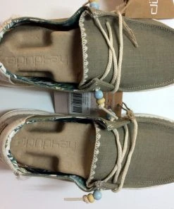 Hey Dude Wendy Natural Rosemary Women's Lightweight Comfortable Shoes Slip On