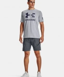 Under Armour Mens UA Freedom Big Flag Logo Short Sleeve Graphic T-Shirt SS Tee