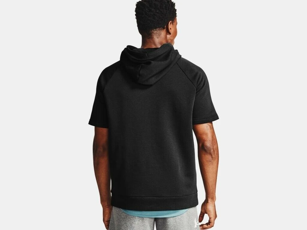 Under Armour Men's UA Rival Fleece Big Logo Short Sleeve Hoodie Sweatshirt Hood 2 Under Armour Men's UA Rival Fleece Big Logo Short Sleeve Hoodie Sweatshirt Hood