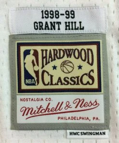 Grant Hill Detroit Pistons Mitchell & Ness NBA Authentic Jersey 1998-1999 White