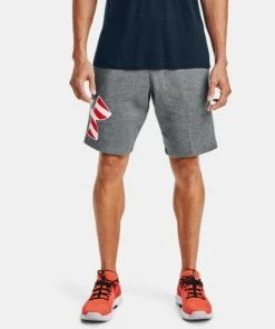 Under Armour Men's UA Freedom Rival Big Flag Logo Casual Workout Fitness Shorts
