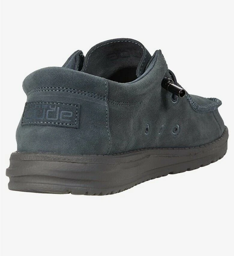 Hey Dude Wally Suede Carbon Men's Shoes Comfortable Lightweight Slip On Casual 5 Hey Dude Wally Suede Carbon Men's Shoes Comfortable Lightweight Slip On Casual