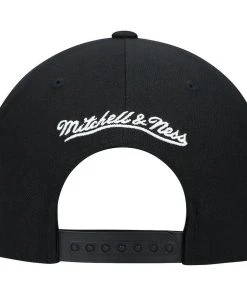 Brooklyn Nets Mitchell & Ness NBA Snapback Hat Nets Ball Logo Cap Flat Brim