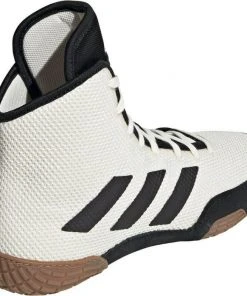 2021 Adidas Tech Fall 2.0 Men's White/Black Wrestling Shoes