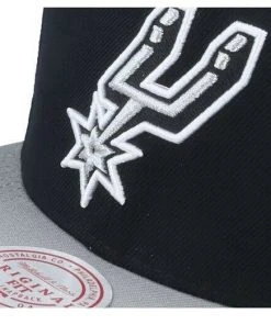San Antonio Spurs Mitchell & Ness NBA Snapback Hat 2Tone Flat Brim Adjust Cap