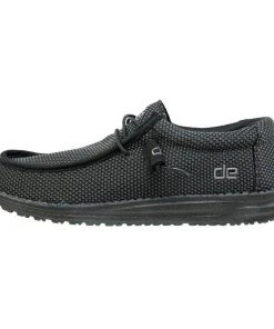 Hey Dude Wally L Sox Black Men's Shoes Comfortable Lightweight Slip On Casual 8 Hey Dude Wally L Sox Black Men's Shoes Comfortable Lightweight Slip On Casual