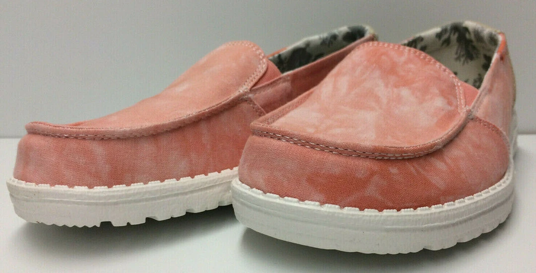 Hey Dude Wendy Lena Tie Dye Peach Women's Lightweight SlipOn Casual Shoe Comfort 2 Hey Dude Wendy Lena Tie Dye Peach Women's Lightweight SlipOn Casual Shoe Comfort