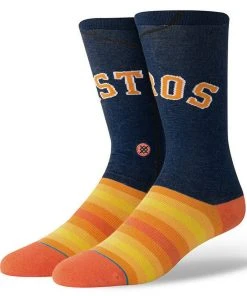 MLB Heaven Shop 15 2022 Houston Astros Stance MLB Alternate Jersey Socks Large Men's 9-12 Rainbow